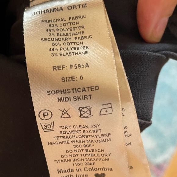 ❤️❤️Final Call NWT JOHANNA ORTIZ  Volveremos Asymmetrical Midi-skirt Black - Picture 8 of 10